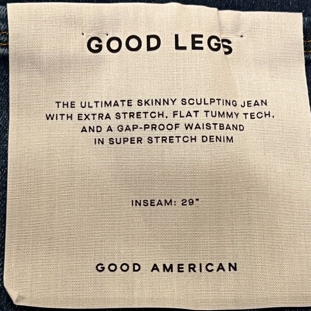 Good American Good Legs Skinny Sculpting Jeans, NWT 6-12 - Picture 5 of 9